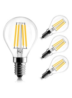 Y&D LED E14 Bulb, Small Edison Screw Golf Ball P45 4W Dimmable G45 SES Filament Cool White 6000K, Vintage Mini Globe Round Light Bulb 40W Incandescent Equivalent (4 Pack)  - Image 1