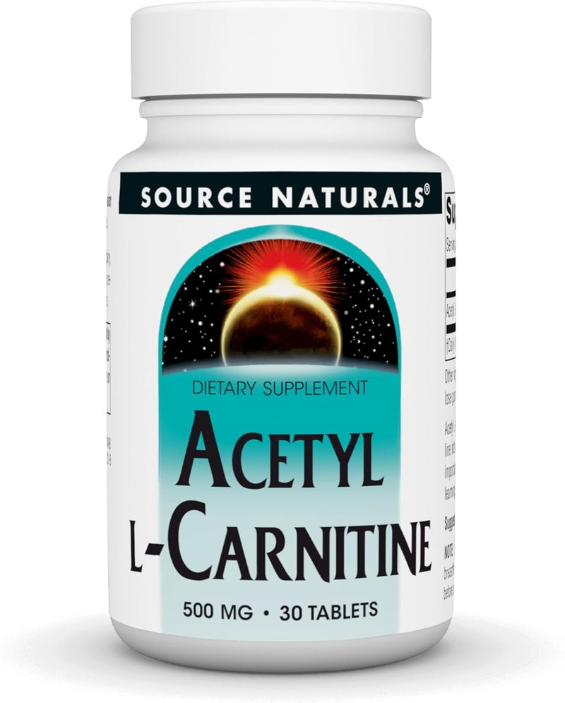 Source Naturals Acetyl LCarnitine 500mg 30 Tablets - Image 1