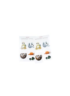 Merrilulu Sloth - Temporary Tattoos | Sloth Party Favor for Kids | Sloth Tattoo for Children 