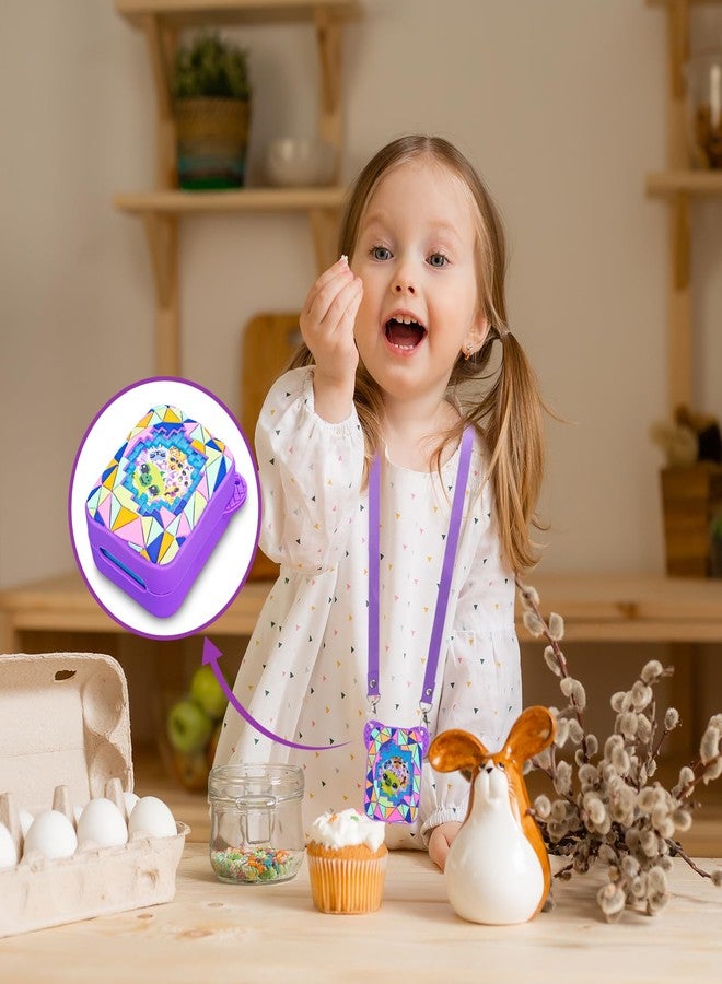 Taladad Silicone Cover Case for Bitzee Magicals Interactive Toy Digital Pet and Case,Case with Lanyard,Protective Case Holder Skin for Bitzee Virtual Electronic Pets for Girls & Boys Purple - Image 3
