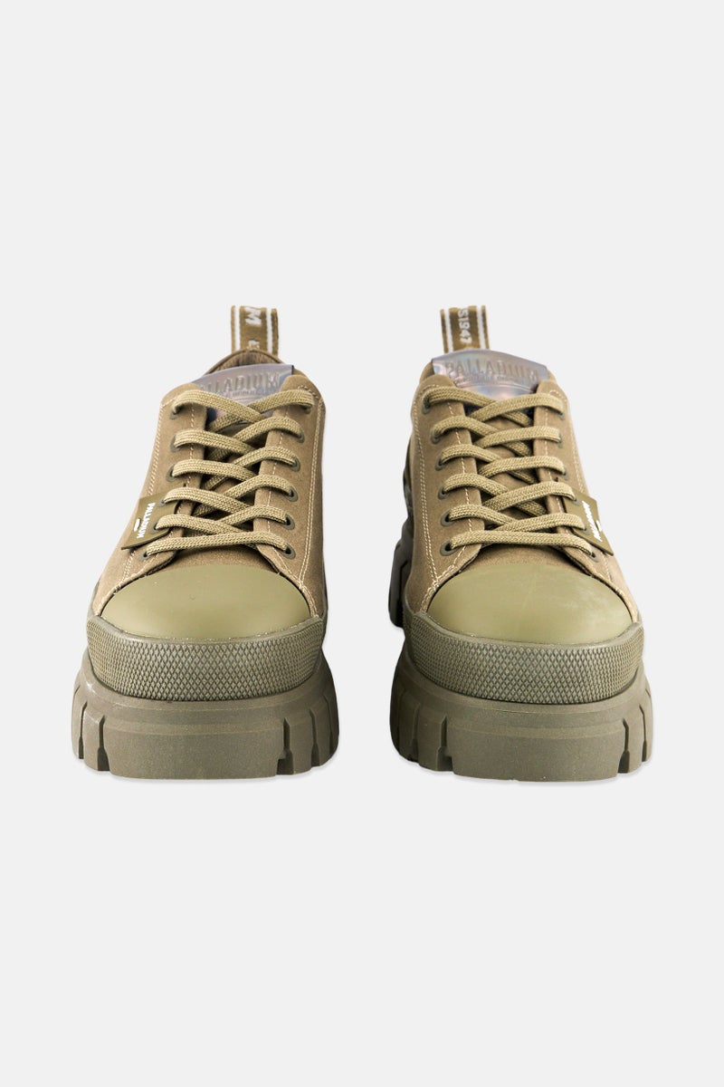 PALLADIUM Women Medium Revolt LO TX Lace Up Shoes, Dusky Green  - Image 3