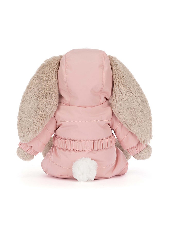 Jellycat Bashful Bunny Snow Suit Plush Toy 23cm Sitting Height – Soft Bunny in Pink Winter Outfit with Hood for Kids, Seasonal Gifts and Nursery Display - Image 5