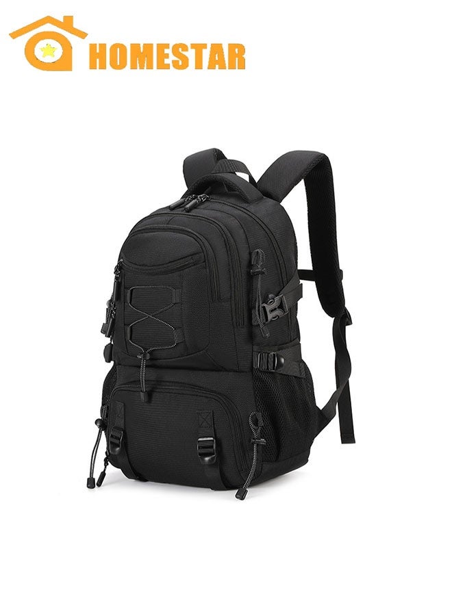HOMESTAR Travel Backpack, 45L Hiking Backpacks, Water Resistant, Multi-functional, Trekking Rucksack, Travel Laptop Backpack for Camping, Climbing, Cycling, Black - Image 1