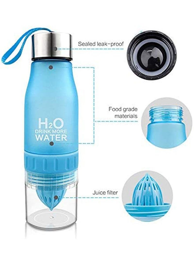 Sports Water Bottle For Healthy and Stylish Lifestyle, Gym Water Bottle, Yoga Workout Water Bottle, Perfect For Detox Water, Healthy Drinks, Fitness, Travel, 650 ml Fruit Infuser Bottle With Carrying Strap - Image 5