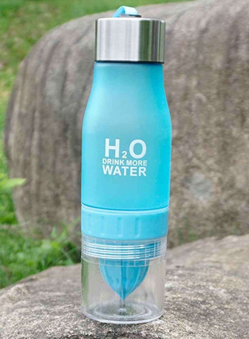 Sports Water Bottle For Healthy and Stylish Lifestyle, Gym Water Bottle, Yoga Workout Water Bottle, Perfect For Detox Water, Healthy Drinks, Fitness, Travel, 650 ml Fruit Infuser Bottle With Carrying Strap - Image 4