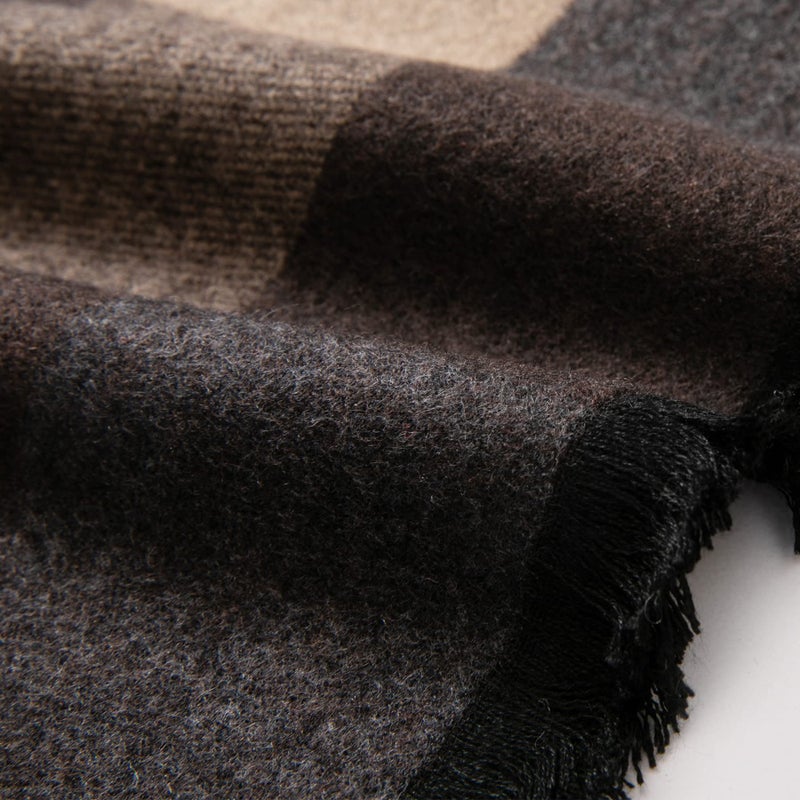 Lindoro Pure Wool Checked Scarf (Camel Multi Checked) - Image 3