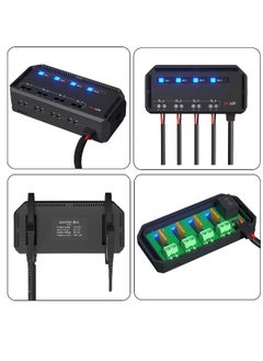 مجموعة صندوق الفيوزات 12 فولت 20 أمبير مقاومة للماء مع مؤشرات LED، صندوق فيوزات السيارات، توصيل سريع، لوحة حامل الفيوزات المقاومة للحرارة مع فيوزات 5 أمبير و3 أمبير و2 أمبير للدراجات النارية والسيارات