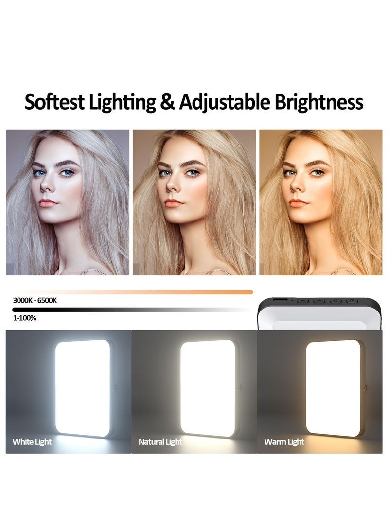 كيلا اضاءة تصوير صغيره تصوير جوال محمولة قابلة للتثبيت على الهاتف واللاب - لوحة إضاءة LED فيديو خافتة 3 تأثيرات لتيك توك ويوتيوب والمؤتمرات - Image 2