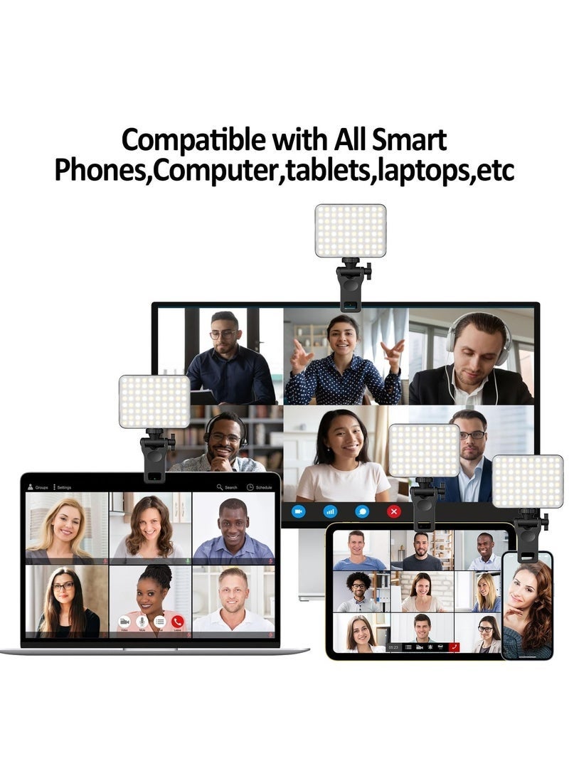 كيلا اضاءة تصوير صغيره تصوير جوال محمولة قابلة للتثبيت على الهاتف واللاب - لوحة إضاءة LED فيديو خافتة 3 تأثيرات لتيك توك ويوتيوب والمؤتمرات - Image 5