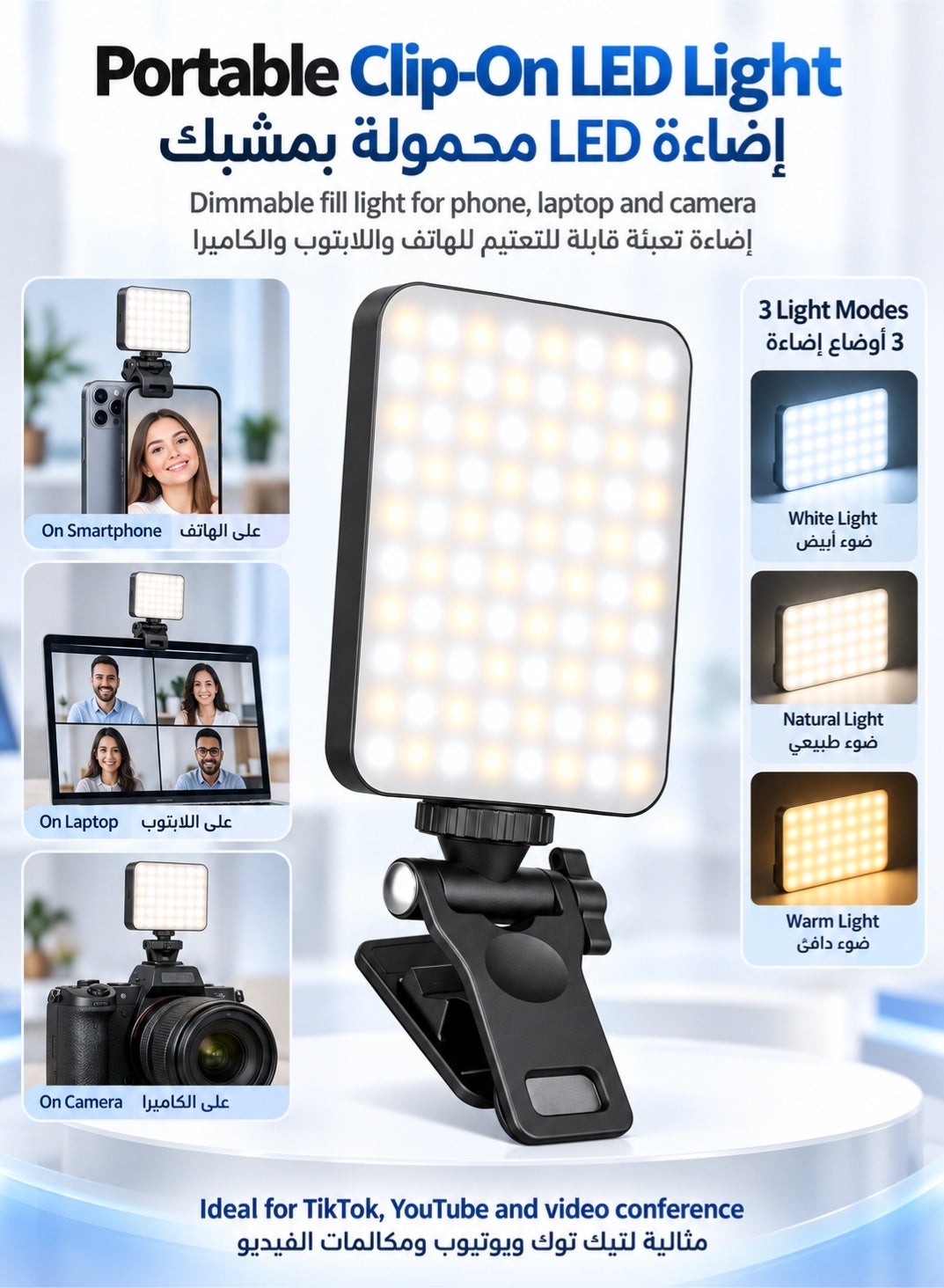 bukela Bukela Portable Dimmable Led Video Light Panel 200 g Z8AA252C1B4DC7B94B0C9Z