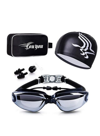 Swim Goggles and Cap Set 4 in 1, UV 400 Protection Lenses Clear Anti-Fog Swimming Goggles Waterproof No Leaking with Nose Clip + Ear Plugs for Adult Men Women - pzsku/Z8AA257C7F19D186F4DEDZ/45/_/1721982590/5c6d0020-29eb-4295-a628-800a26e6c3e1