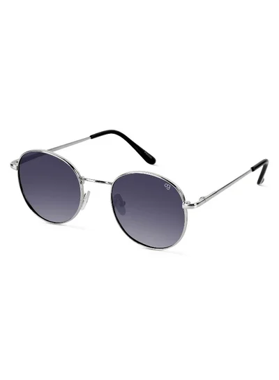 Woggles UV- Protected Gradient Black Round Sunglasses