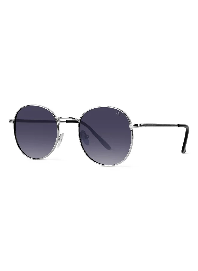 Woggles UV- Protected Gradient Black Round Sunglasses