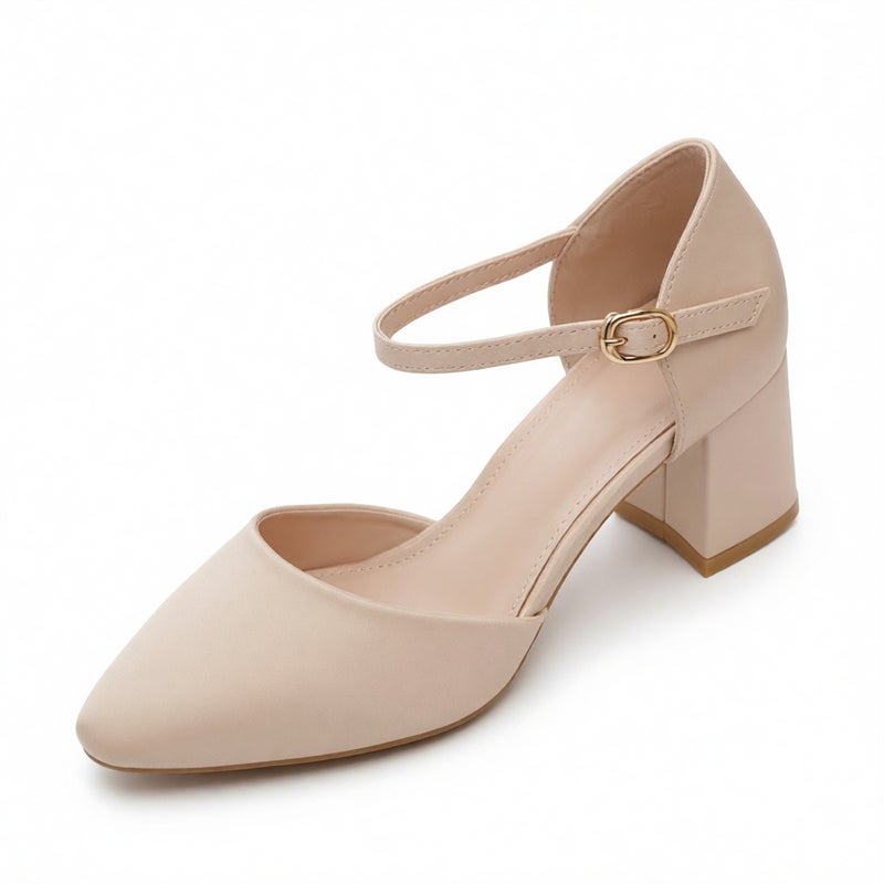 Square Toe Strap Heeled Sandals for Women Office Work Dress Shoes - Image 5
