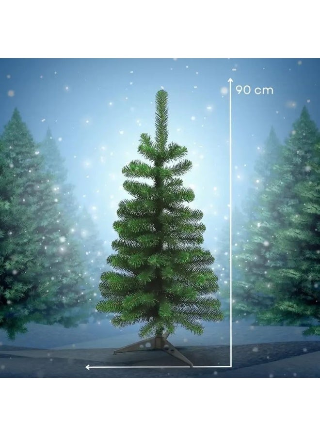 Day To Day Merry Christmas Artificial Pine Needle Hybrid Automatic Christmas Tree With Stand- 90cm - Image 3
