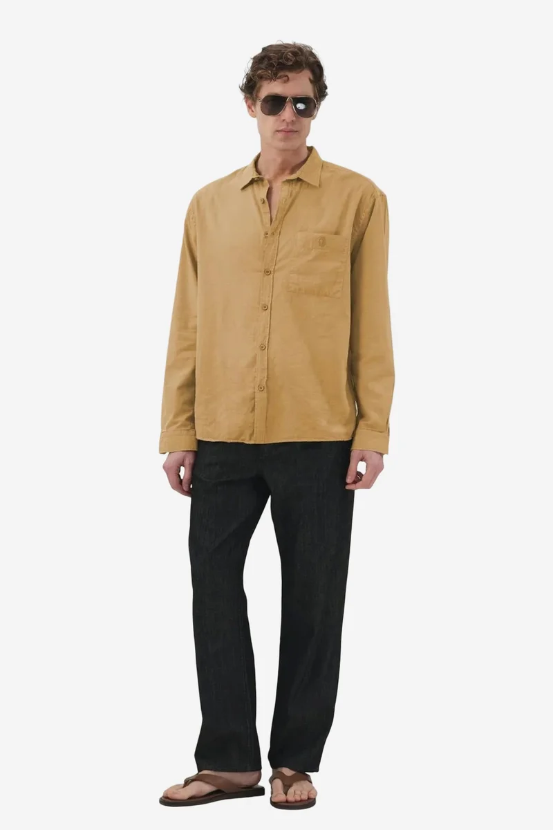 GIESTO Men’s Cotton Poplin Long-Sleeve Shirt