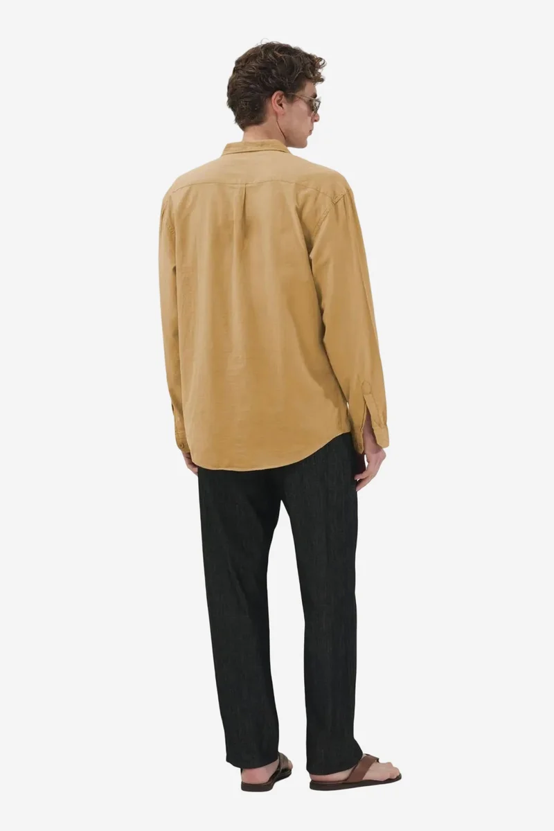 Giesto Camel Brown GIESTO Men’s Cotton Poplin Long-Sleeve Shirt for Men | Best Price UAE