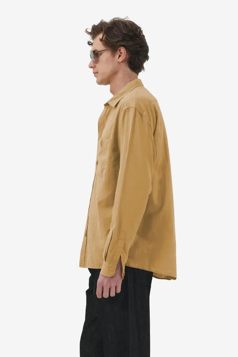 Giesto Camel Brown GIESTO Men’s Cotton Poplin Long-Sleeve Shirt for Men | Best Price UAE