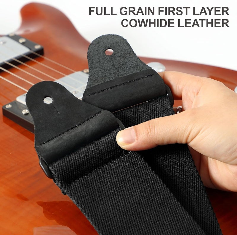 Mocking Bird Guitar Strap for Acoustic Adjustable Buckle Electric Guitar Polyester Black Guitar Belt For Acoustic/Bass/Electric Guitar - Image 5
