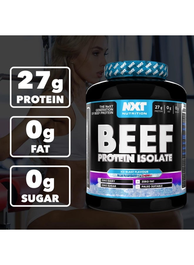 Beef Protein Isolate Zero Dairy Ice Blast Blueraspberry&Cherry, 60 Servings 1800G