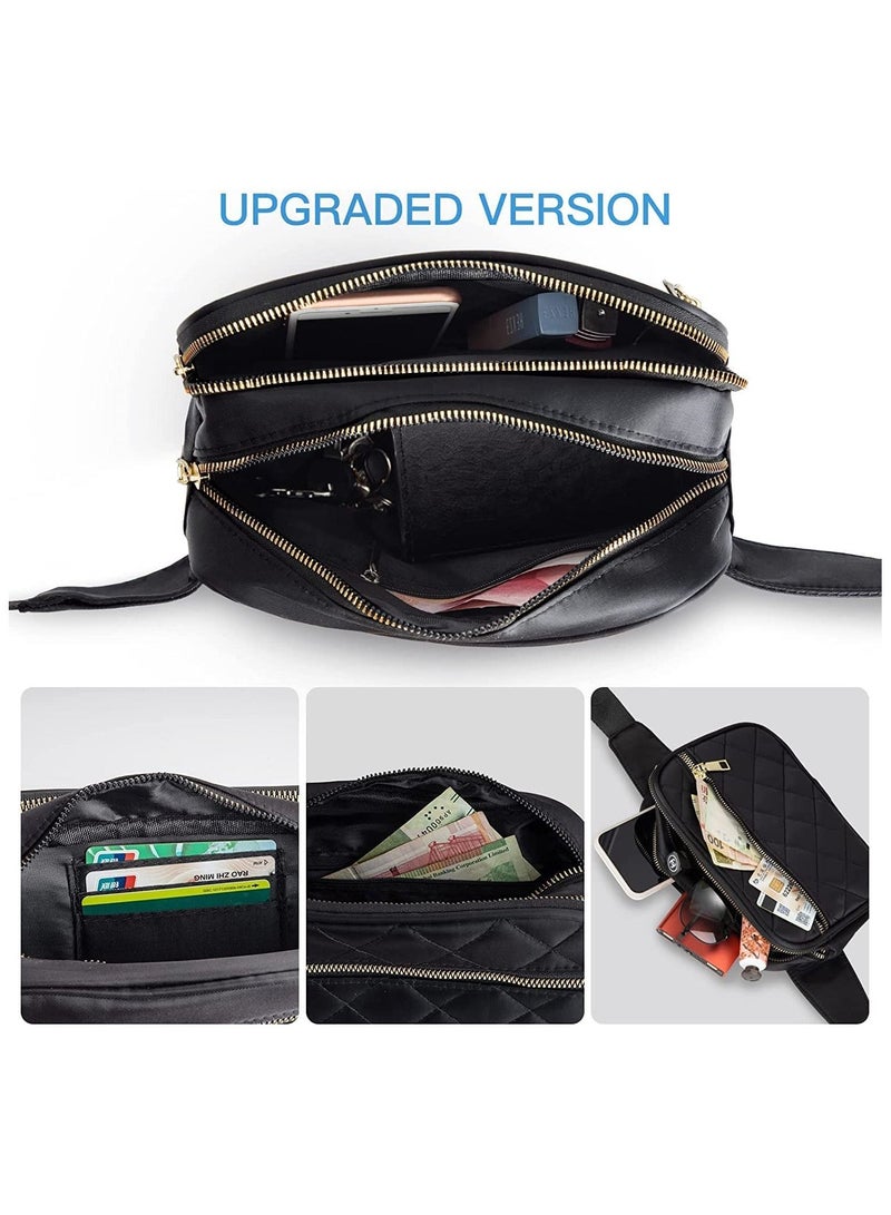 SYOSI Packs for Women and Men, Fashionable Crossbody Belt Bags, Multi-Pockets Adjustable Belts, for Travel Hiking Cycling Running,  Hip Bag for Travel Hiking Cycling Running, Easy Carry Any Phone  - Image 4
