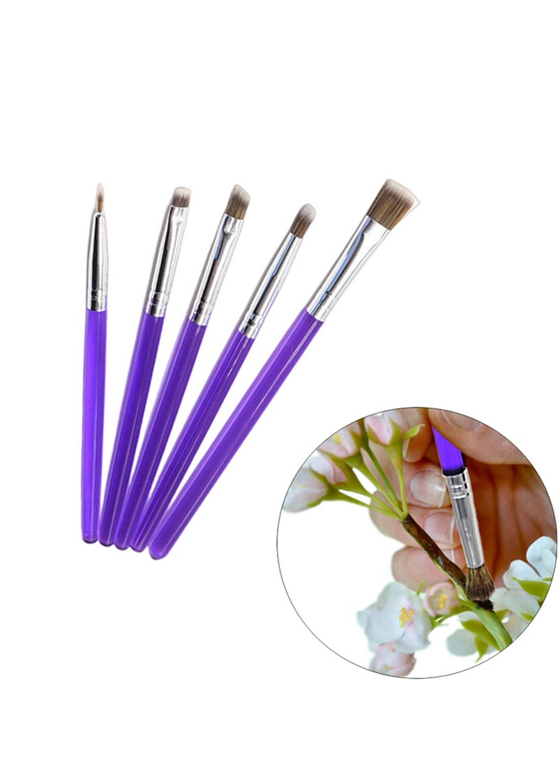 5 Pcs Paint Brushes Fondant Tools for Cake Baking Chocolate Sugar Cookie Decoration Cake Brushes Fondant and Gum Paste Tool - Image 1