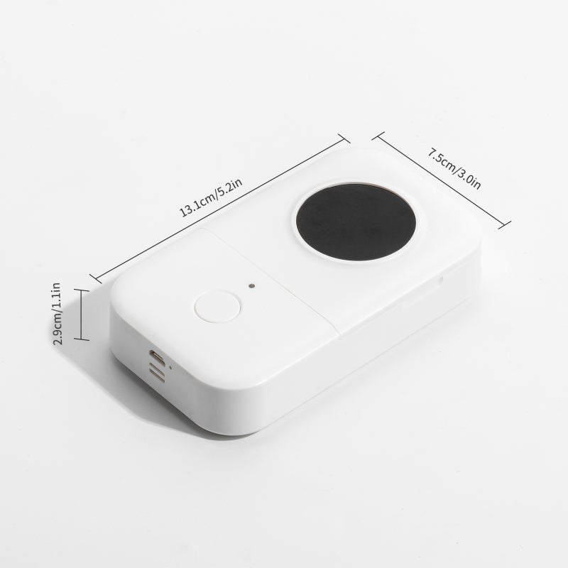 Label Printer: 203DPI Inkless Portable Printer - BT Connected 1000mAh Rechargeable Mobile Printer for Home Office Study Journal Makeup Storage - Image 2