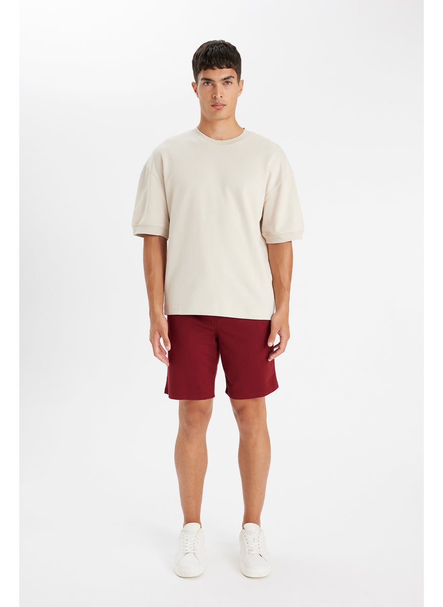 Man Regular Fit Basic Bermuda Shorts