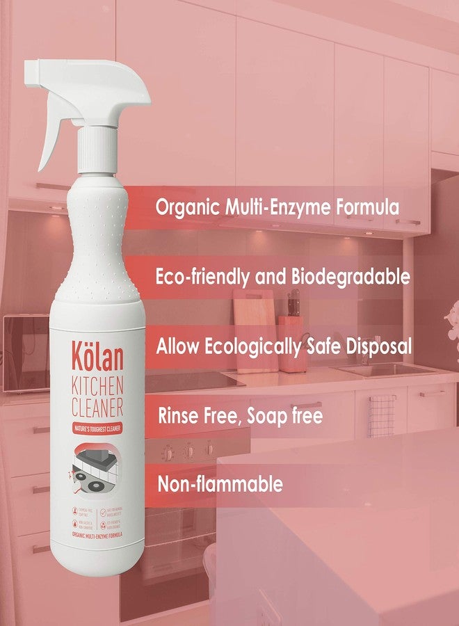 Kolan Organic Biodegradable Eco-Friendly Chemical Free Multi Enzyme Kitchen Cleaner 700 ML, Safe for humans, babies and pets.Contains no bleach (Suitable For All Surfaces)-2 Pack - Image 3
