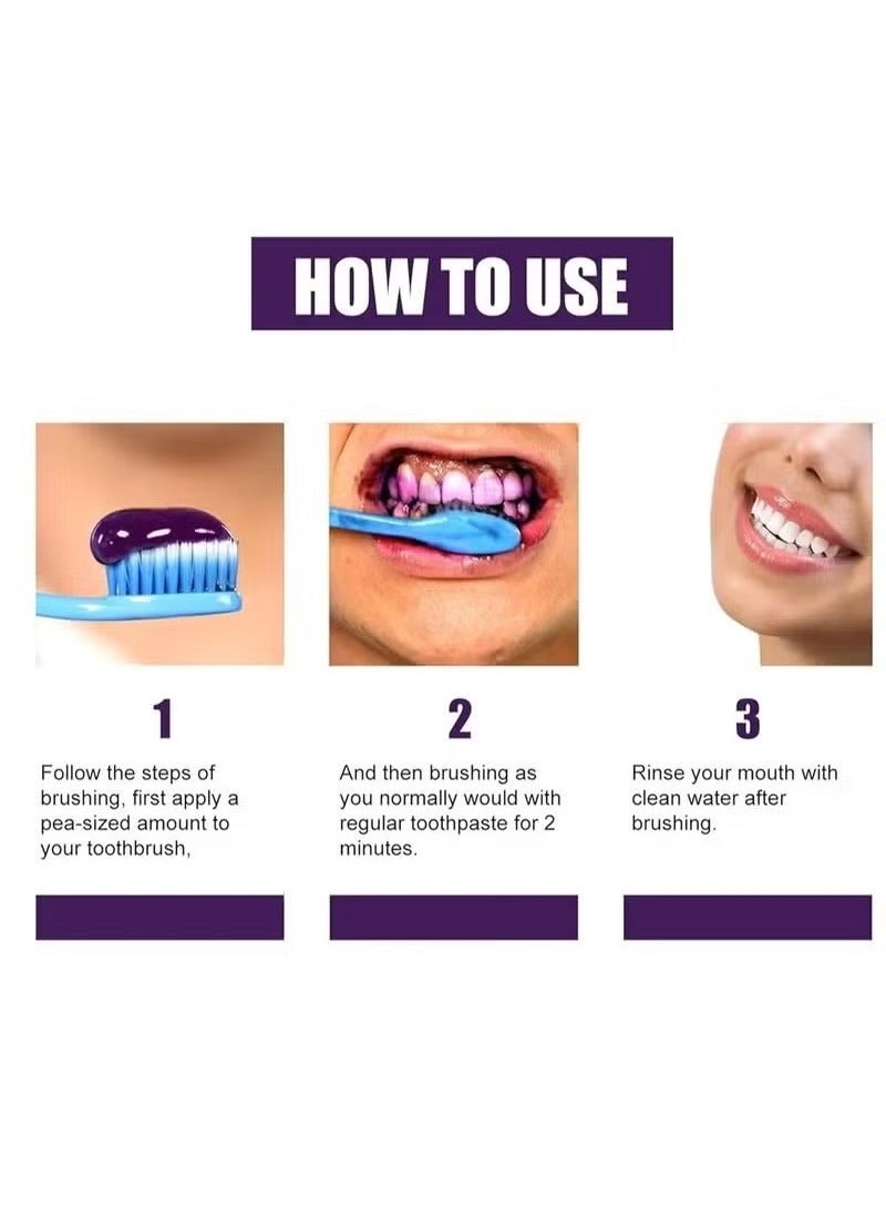 EELHOE V34 Purple whitening toothpaste brightening color corrector 50ml - Image 3