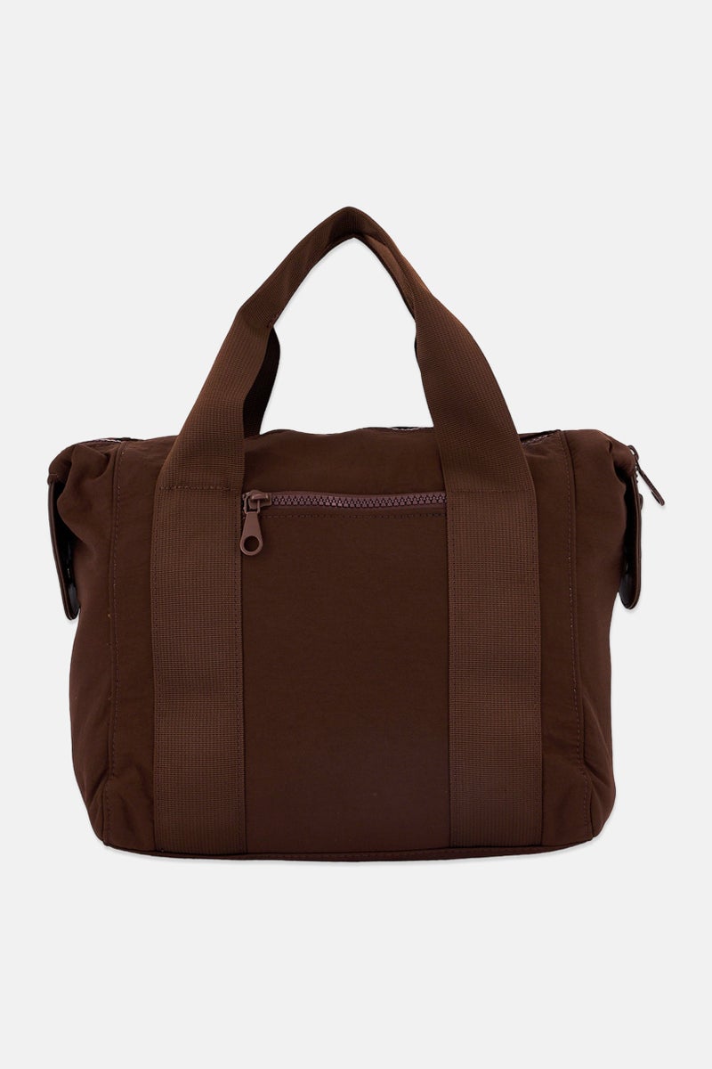 Danskin Women Brand Logo Cross Body Bag With Mini Pouch 36 L x 12 W x 25 H cm, Brown - Image 3