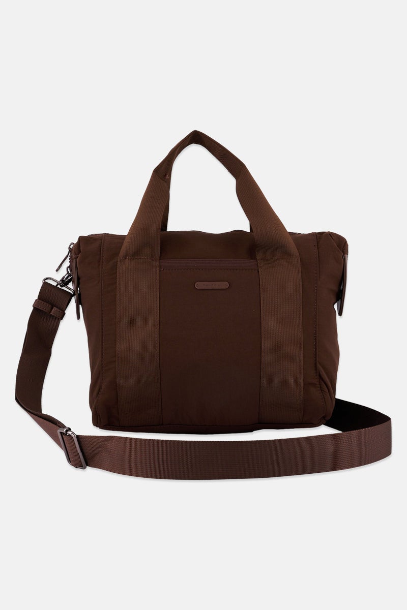 Danskin Women Brand Logo Cross Body Bag With Mini Pouch 36 L x 12 W x 25 H cm, Brown - Image 2
