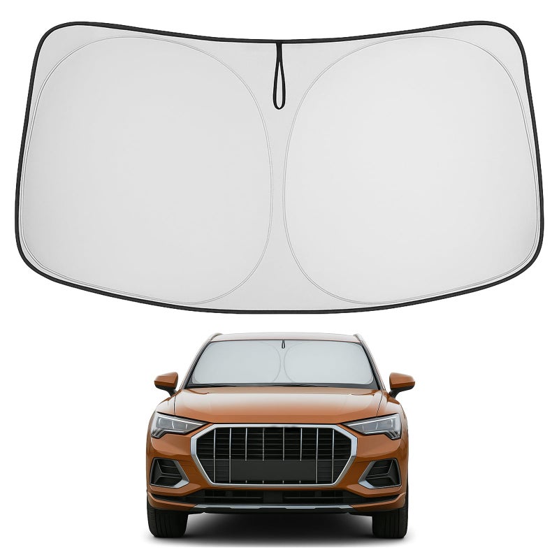Proadsy Windshield Sun Shade for Audi Q3 20192025 2026 Foldable Front Sunshade Protector Sun Visor Keep Car Cooler Accessories