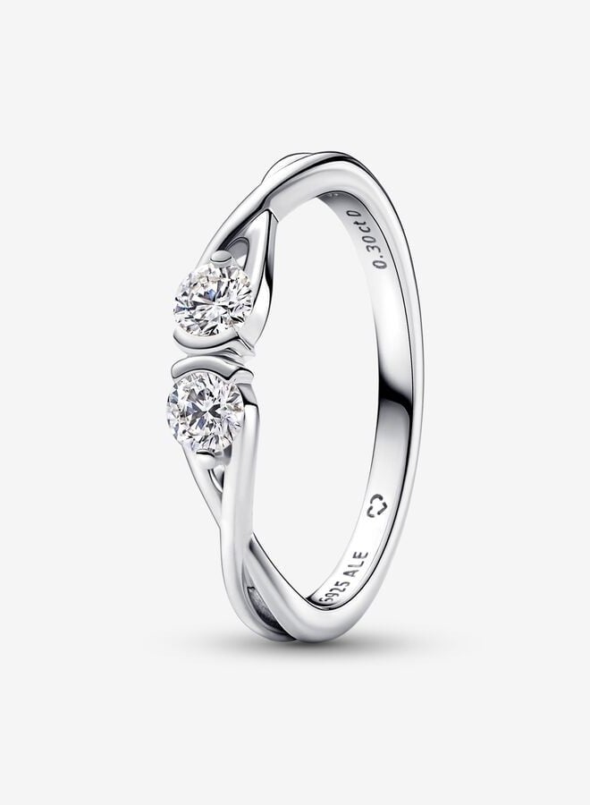 PANDORA Pandora Infinite Lab-grown Diamond Double Facing Ring 0.30 carat tw Sterling Silver - Image 1