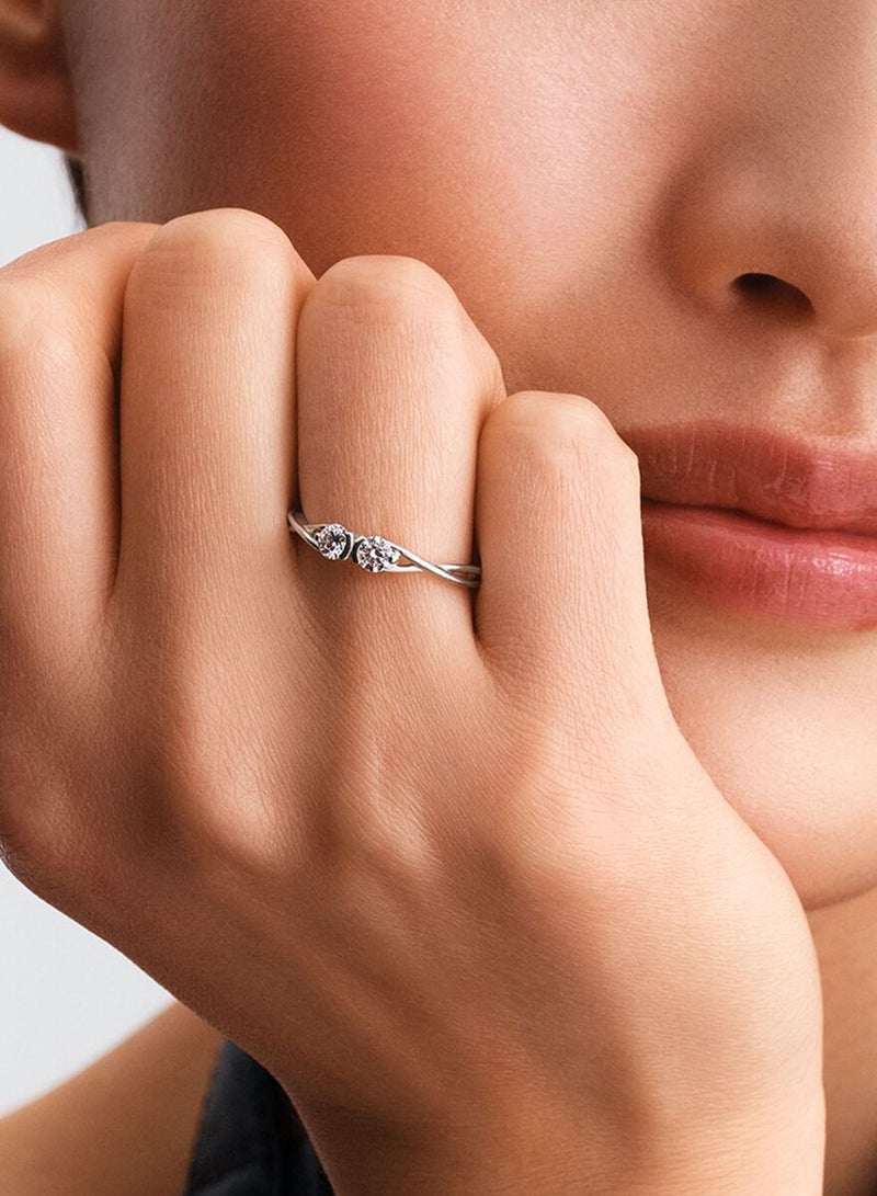 PANDORA Pandora Infinite Lab-grown Diamond Double Facing Ring 0.30 carat tw Sterling Silver - Image 4