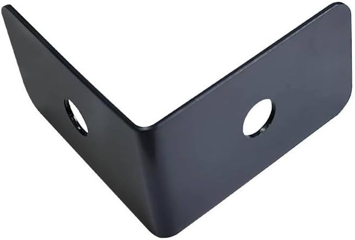 Sutfmwe Black Corner Protectors for Wood Furniture Decorative Corner Brackets Baseboard Corner Protectors Heavy Duty Metal Corner Guard for Edge Guard Box Table Cabinet Trunk 4Pcs Height15 - Image 4