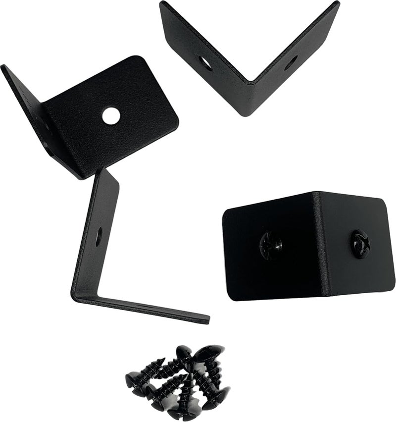 Sutfmwe Black Corner Protectors for Wood Furniture Decorative Corner Brackets Baseboard Corner Protectors Heavy Duty Metal Corner Guard for Edge Guard Box Table Cabinet Trunk 4Pcs Height15 - Image 3