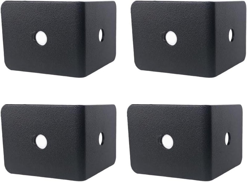 Sutfmwe Black Corner Protectors for Wood Furniture Decorative Corner Brackets Baseboard Corner Protectors Heavy Duty Metal Corner Guard for Edge Guard Box Table Cabinet Trunk 4Pcs Height15 - Image 5