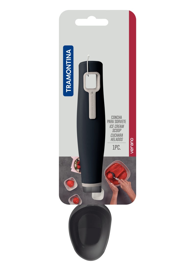 TRAMONTINA Since 1911, Made In Brazil - Verano Onyx-colored ABS Plastic Ice Cream Scoop with Polypropylene Handle  - Image 2