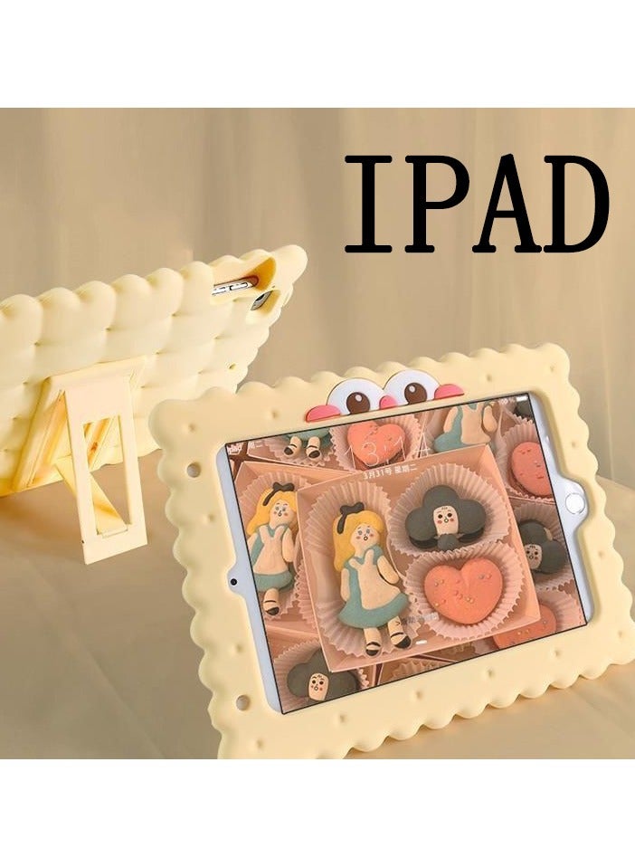 عام حافظة سيليكون كرتونية لجهاز iPad الجيل التاسع/الثامن/السابع (بقياس 10.2 بوصة، 2021/2020/2019) مع حامل، ناعمة وصديقة للبيئة - Image 1