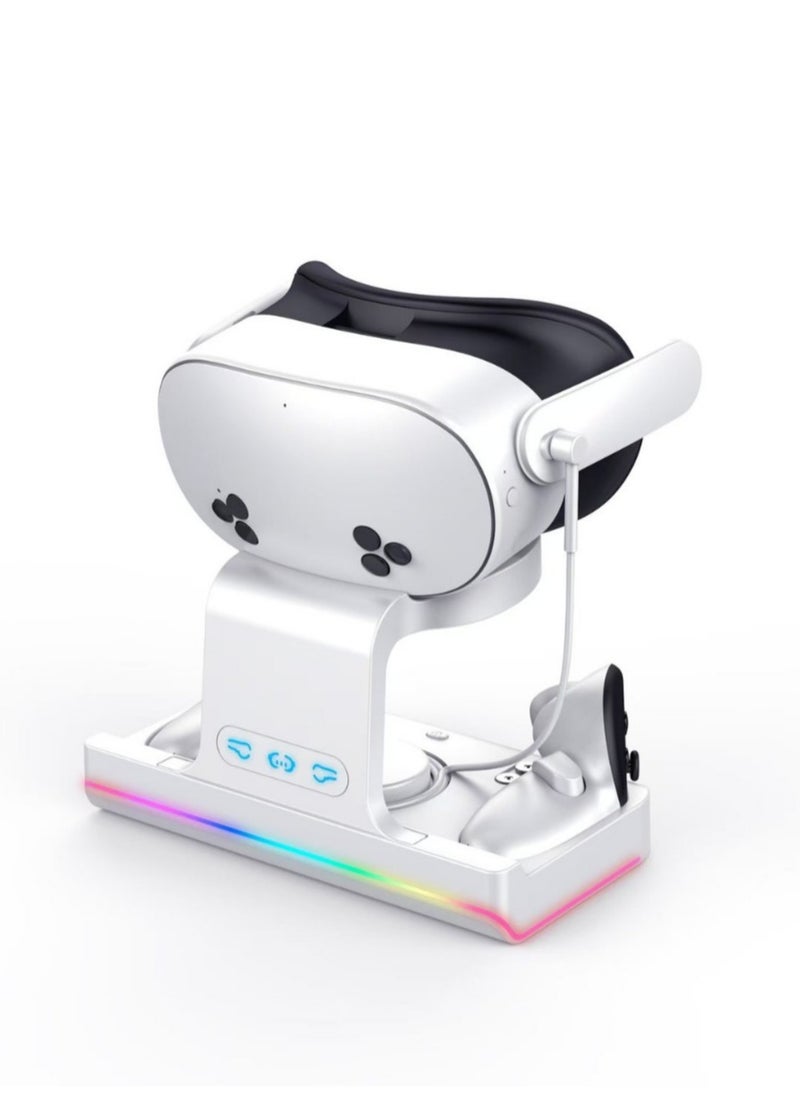 Generic Meta Quest 3S/Quest 3 Wireless Magnetic Fast Charging Stand Compatible with VR Headset and Controller  - Image 1