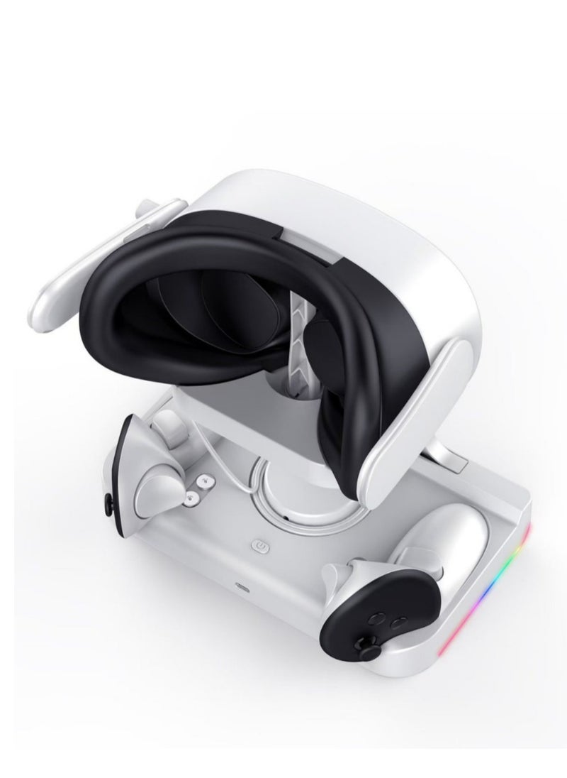 Generic Meta Quest 3S/Quest 3 Wireless Magnetic Fast Charging Stand Compatible with VR Headset and Controller  - Image 3