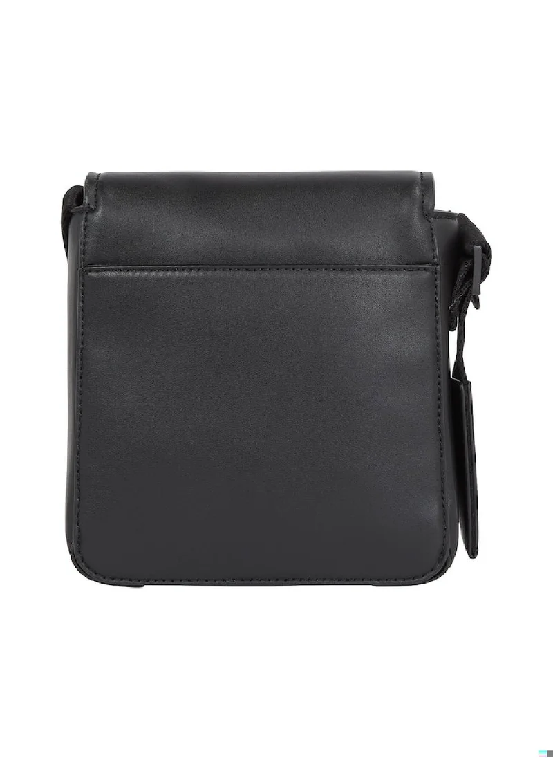 CALVIN KLEIN Men's Minimal Focus Cube Crossover Bag - Polyester, Black