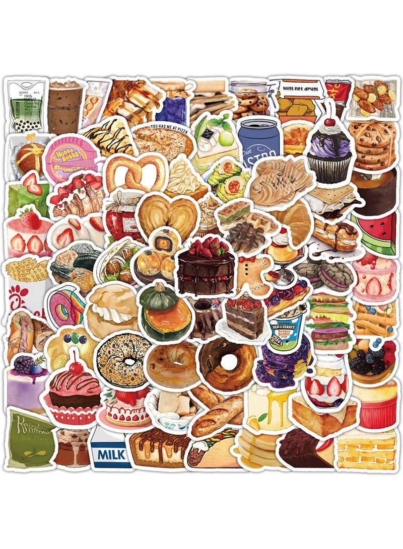 100 قطعة من ملصقات الحلوى اللطيفة المقاومة للماء من الفينيل، ملصقات الحلوى، الآيس كريم، الكب كيك، ملصقات مكافأة المعلمين للأطفال والطلاب وأجهزة الكمبيوتر المحمولة وزجاجة المياه ولوح التزلج - Image 1