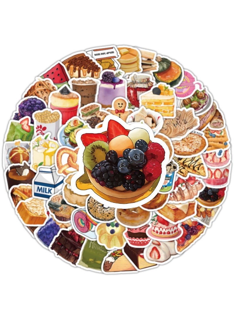 100 قطعة من ملصقات الحلوى اللطيفة المقاومة للماء من الفينيل، ملصقات الحلوى، الآيس كريم، الكب كيك، ملصقات مكافأة المعلمين للأطفال والطلاب وأجهزة الكمبيوتر المحمولة وزجاجة المياه ولوح التزلج - Image 2