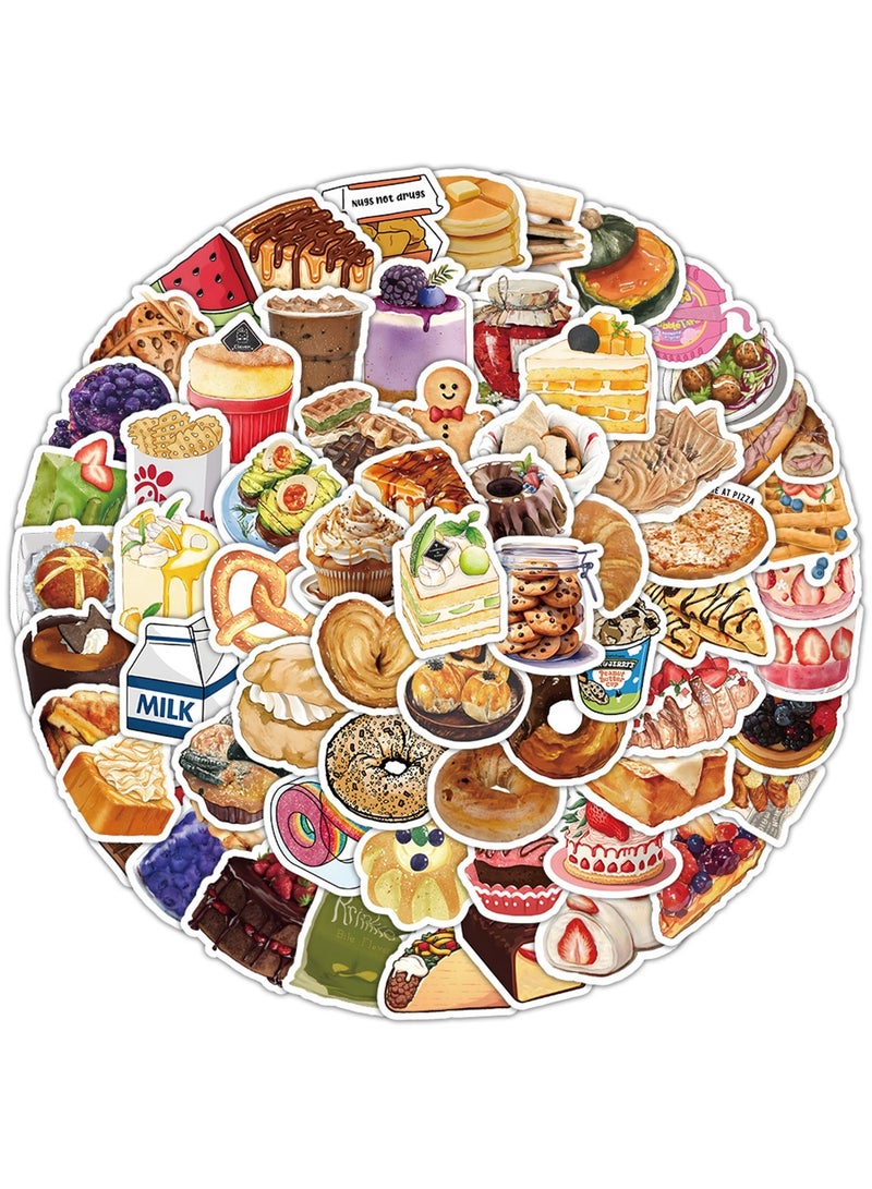 100 قطعة من ملصقات الحلوى اللطيفة المقاومة للماء من الفينيل، ملصقات الحلوى، الآيس كريم، الكب كيك، ملصقات مكافأة المعلمين للأطفال والطلاب وأجهزة الكمبيوتر المحمولة وزجاجة المياه ولوح التزلج - Image 3