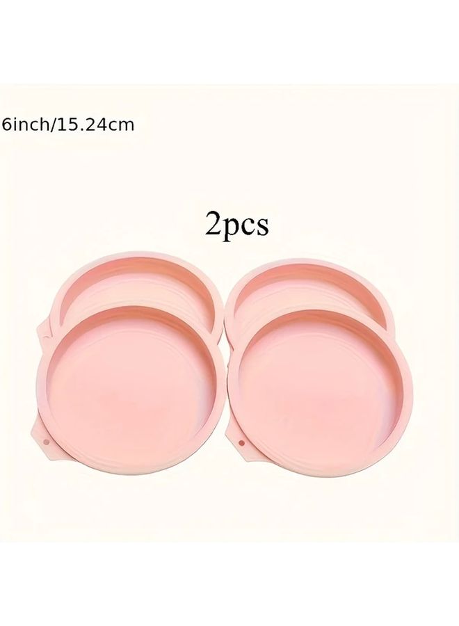 4 Inch Silicone Round Cake Pan Non Stick Baking Mold Heat Resistant Easy Clean - Image 5