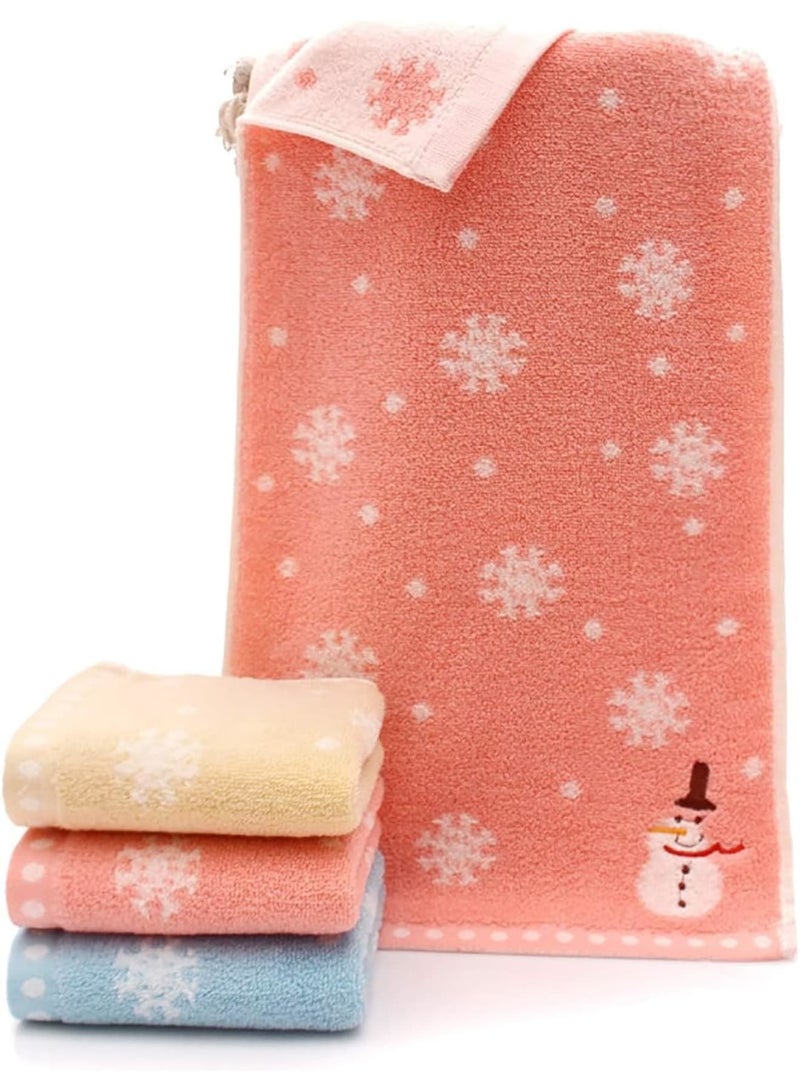 Multi-color Washcloths Set, 100% Soft Newborn Baby Face Towel, Registry Squares Set, Baby Face Reusable Cleaning Towel as Shower Gift, for Sensitive Skin, 3 Packs, 25x50cm - Image 2