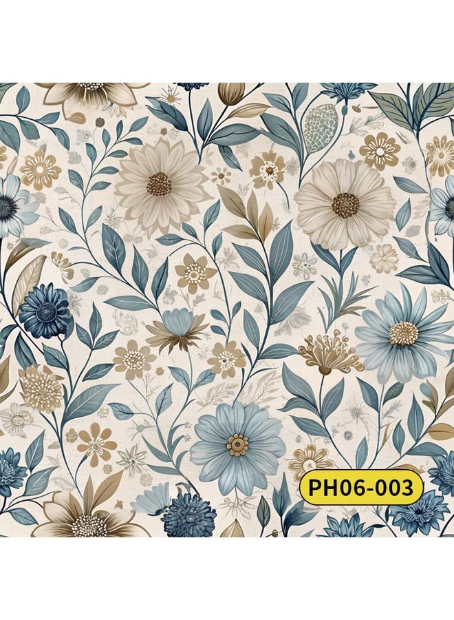 Bluejw Retro American Style Warm Fresh Plant Flower Wallpaper Ins Style Atmosphere Wallpaper Bedroom Self-adhesive Wallpap - Image 1