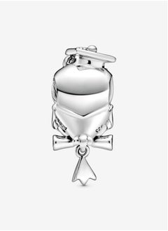 Pandora Violet Pandora Wisdom Owl Graduation Pendant - Made of Sterling Silver and Crystal  - Image 3
